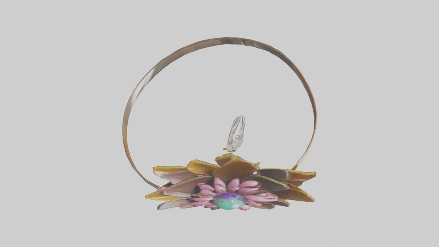 Flower keychain model 3D model