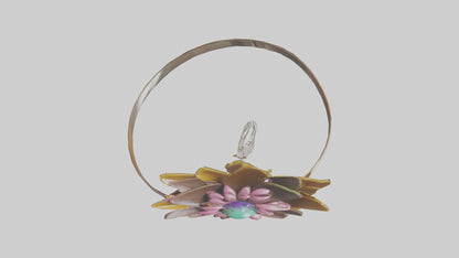 Flower keychain model 3D model
