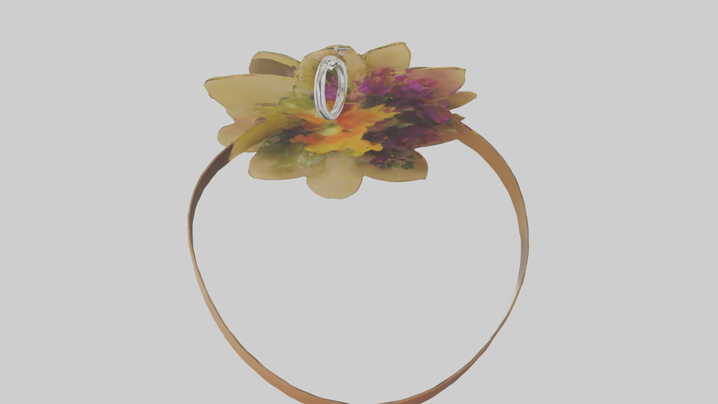 Flower keychain model 3D model