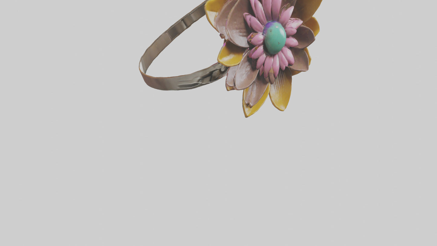 Flower keychain model 3D model