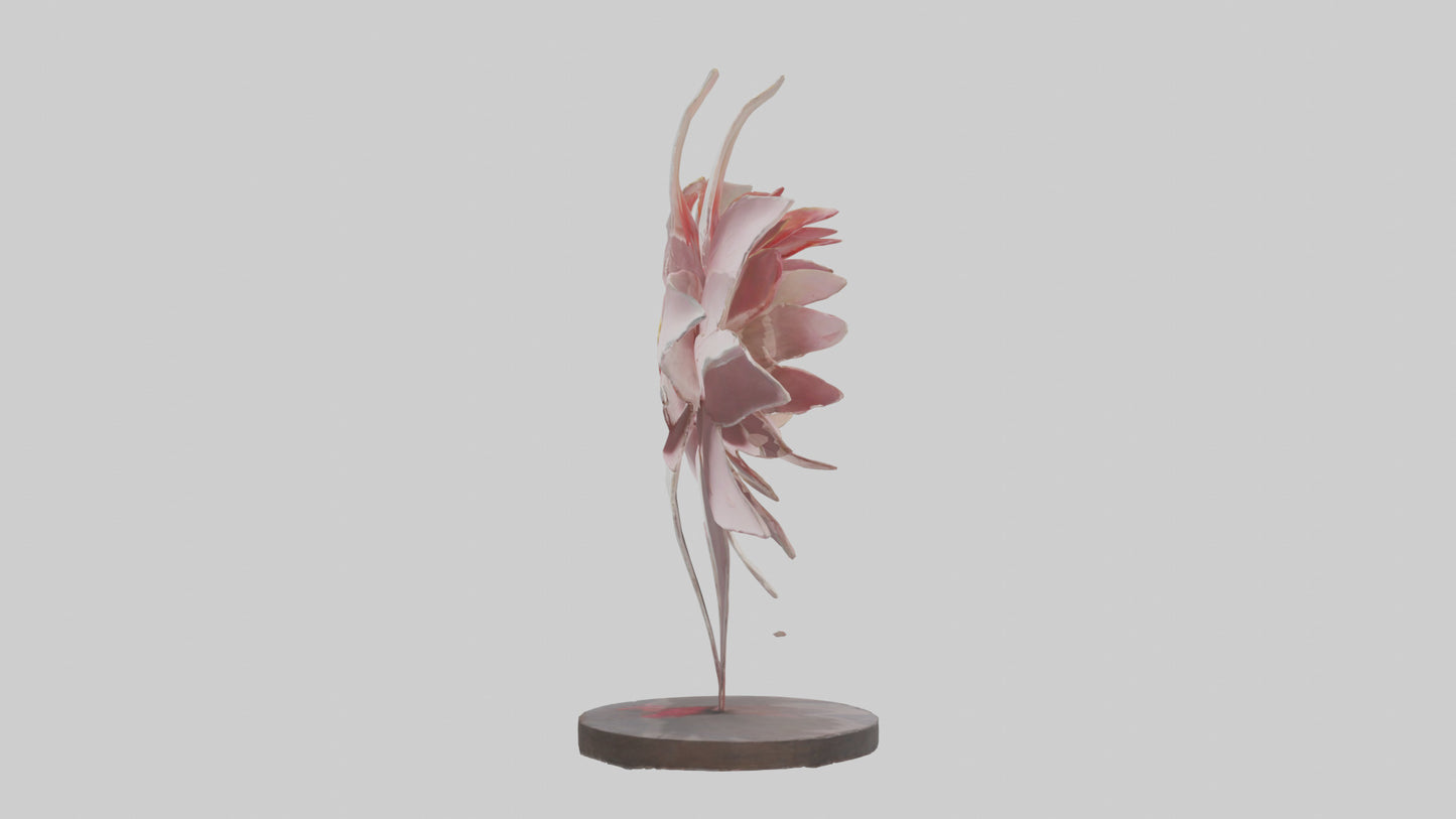 Flower Petal Art Statue model 3D model