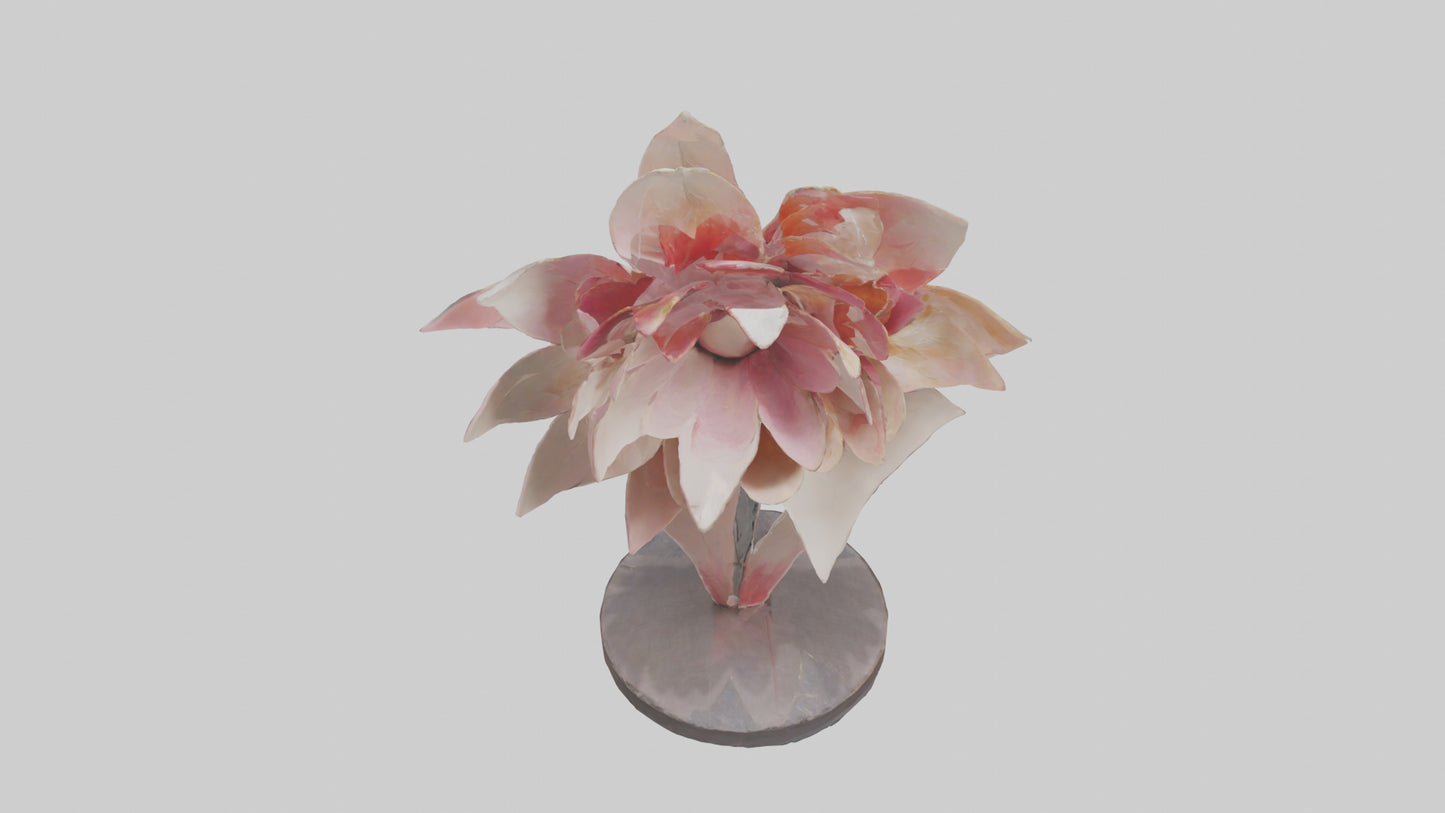Flower Petal Art Statue model 3D model