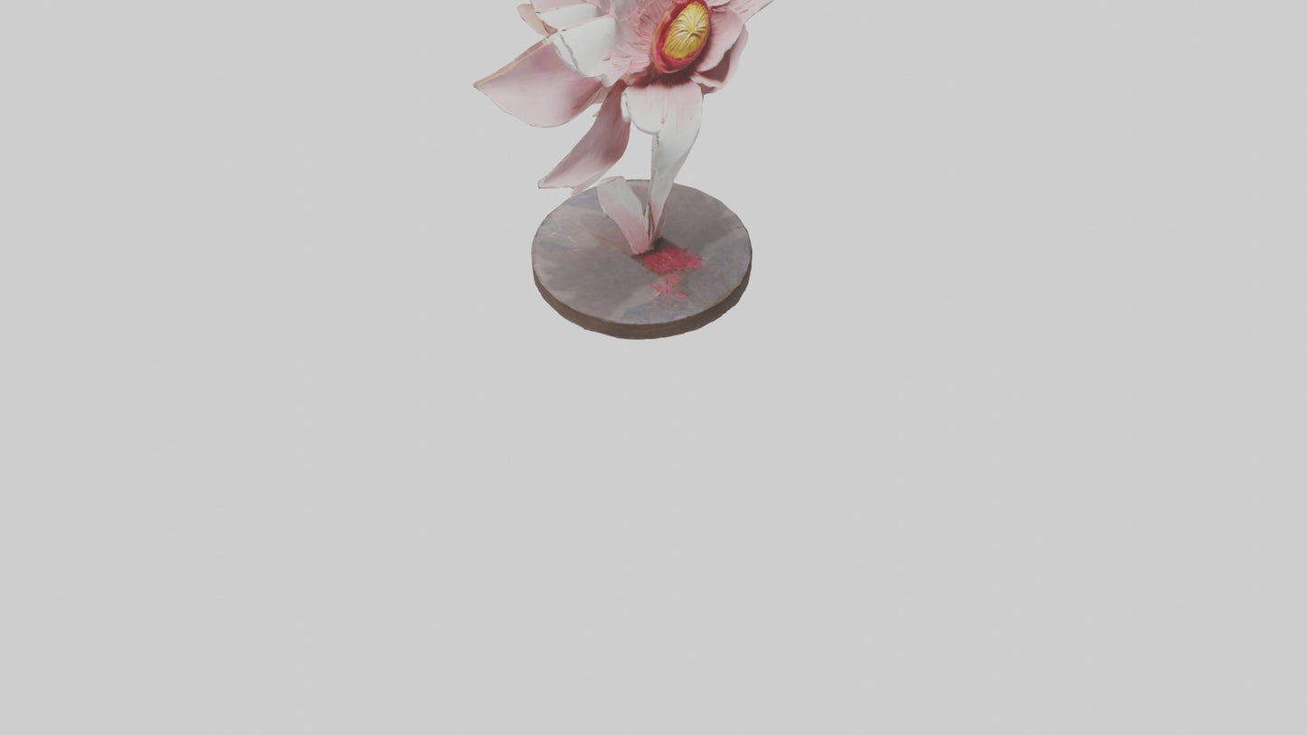 Flower Petal Art Statue model 3D model