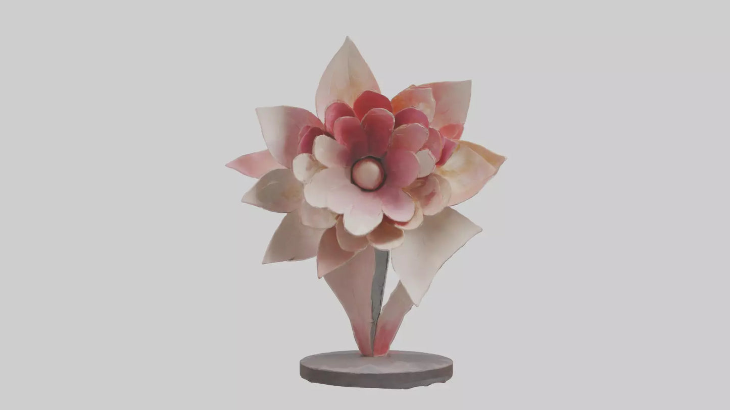 Flower Petal Art Statue model 3D model