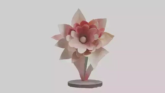 Flower Petal Art Statue model 3D model