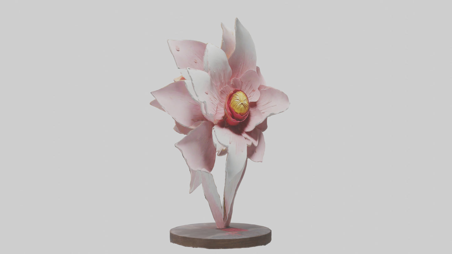 Flower Petal Art Statue model 3D model