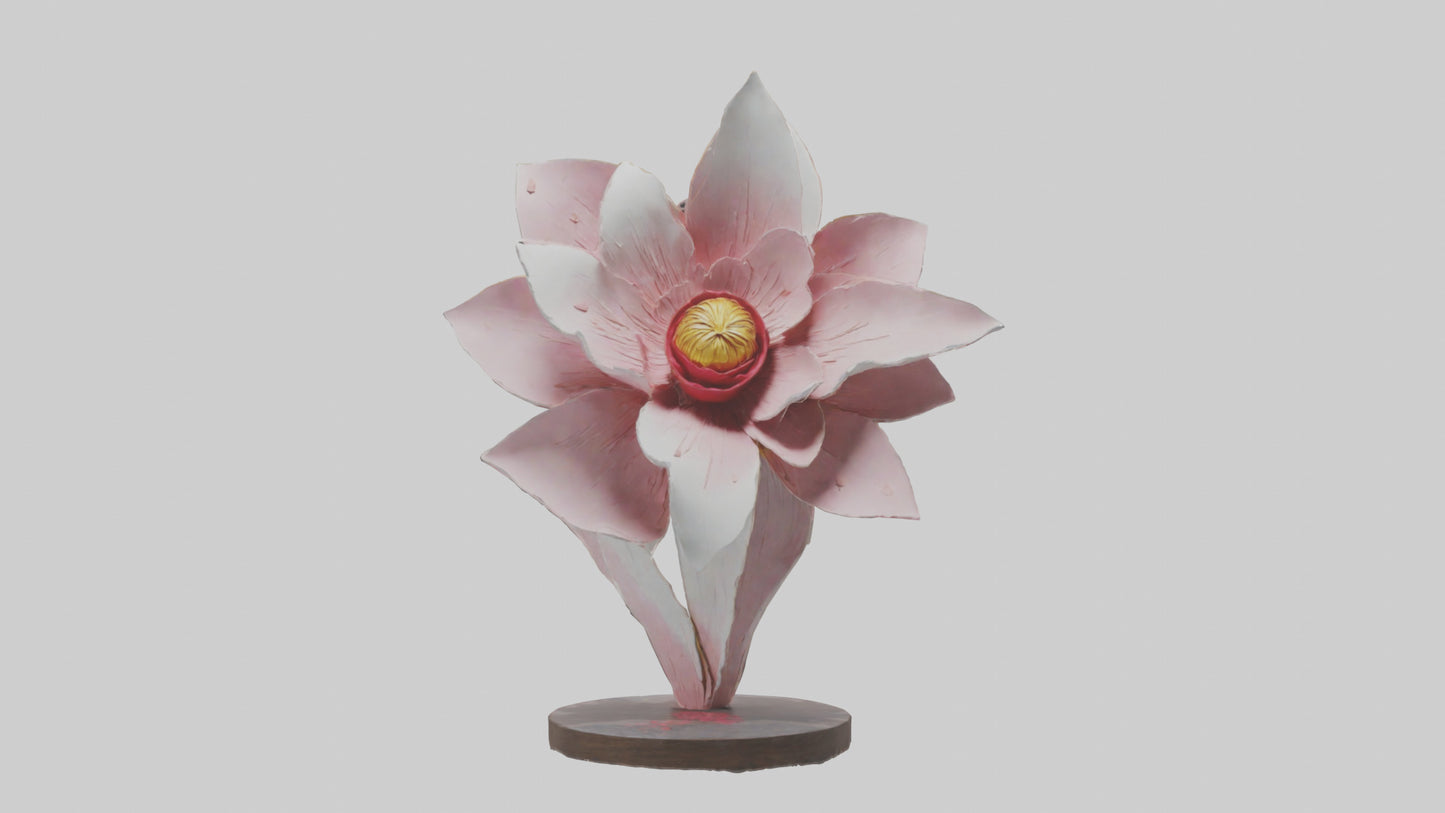 Flower Petal Art Statue model 3D model