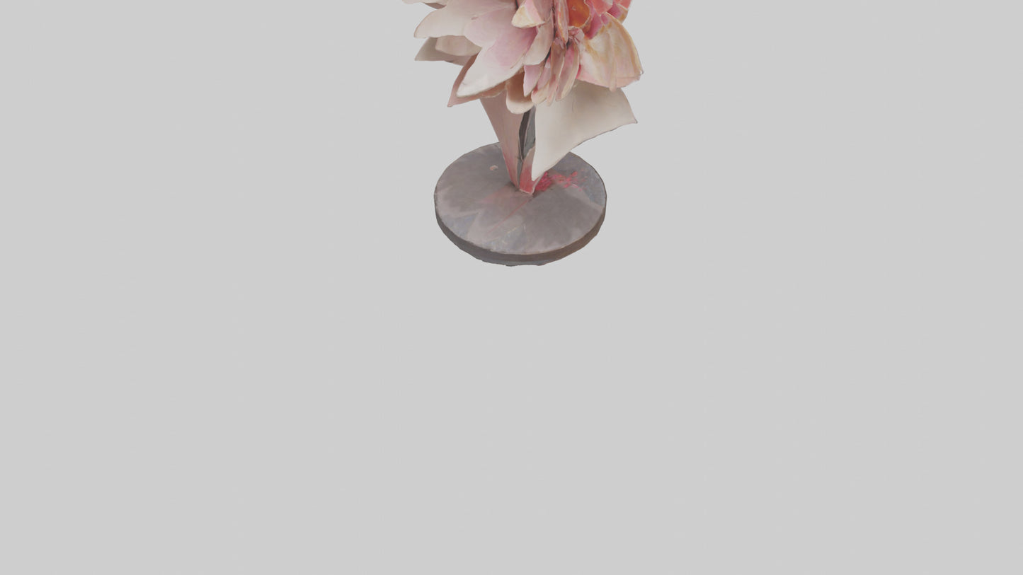 Flower Petal Art Statue model 3D model