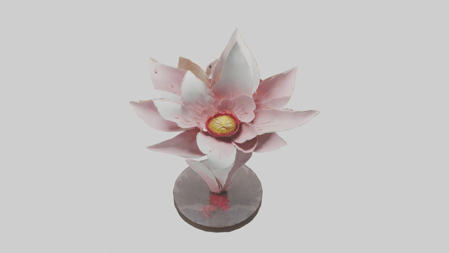 Flower Petal Art Statue model 3D model