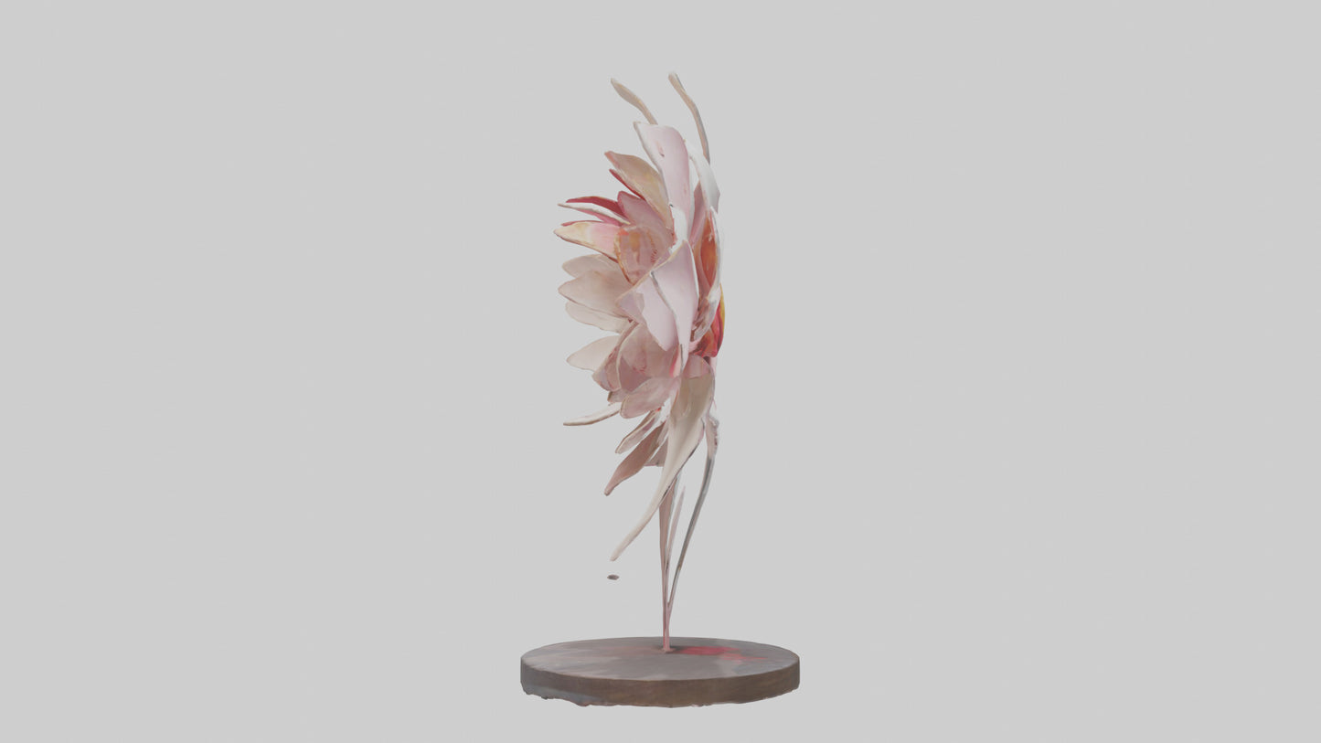 Flower Petal Art Statue model 3D model