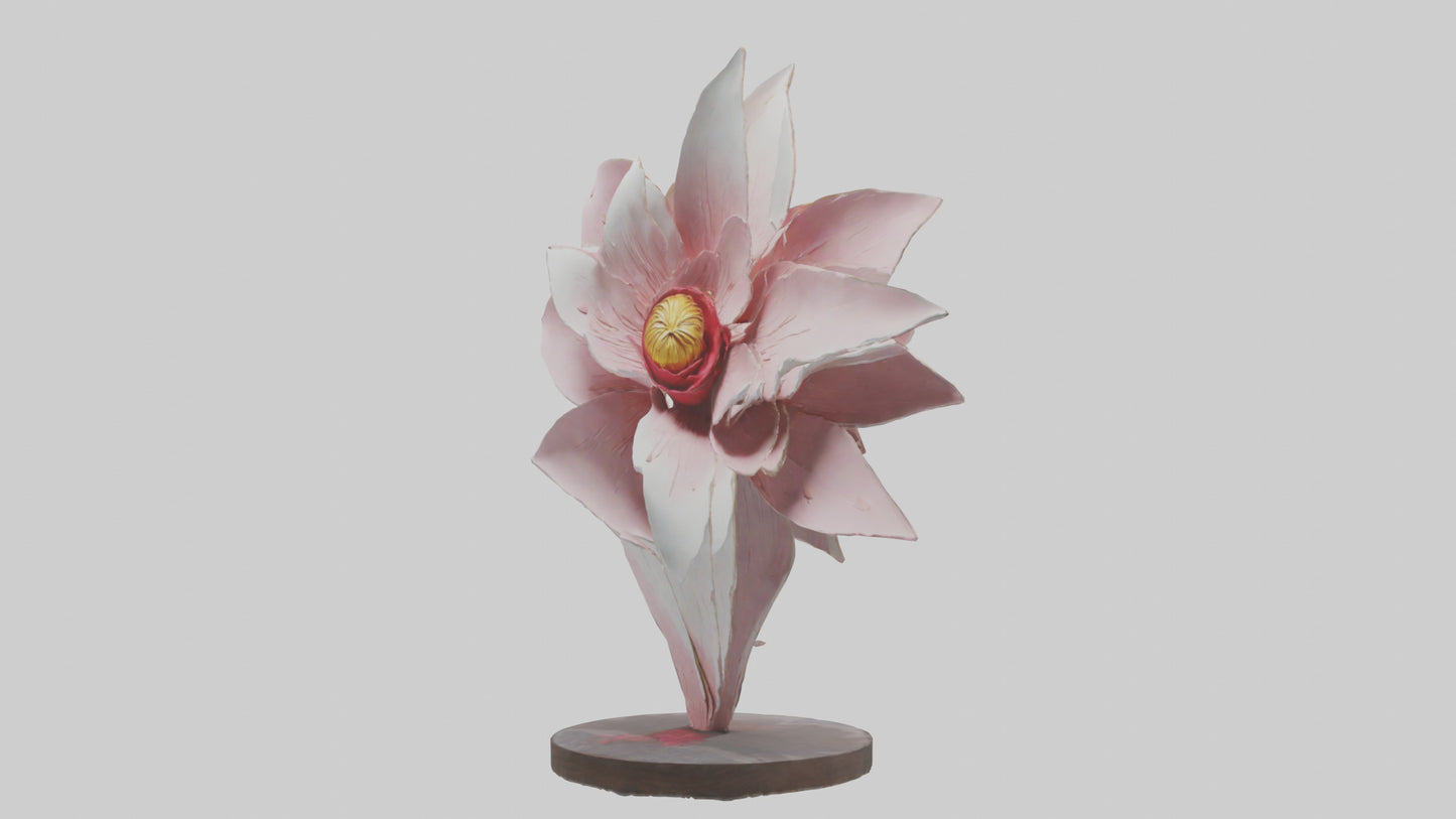 Flower Petal Art Statue model 3D model