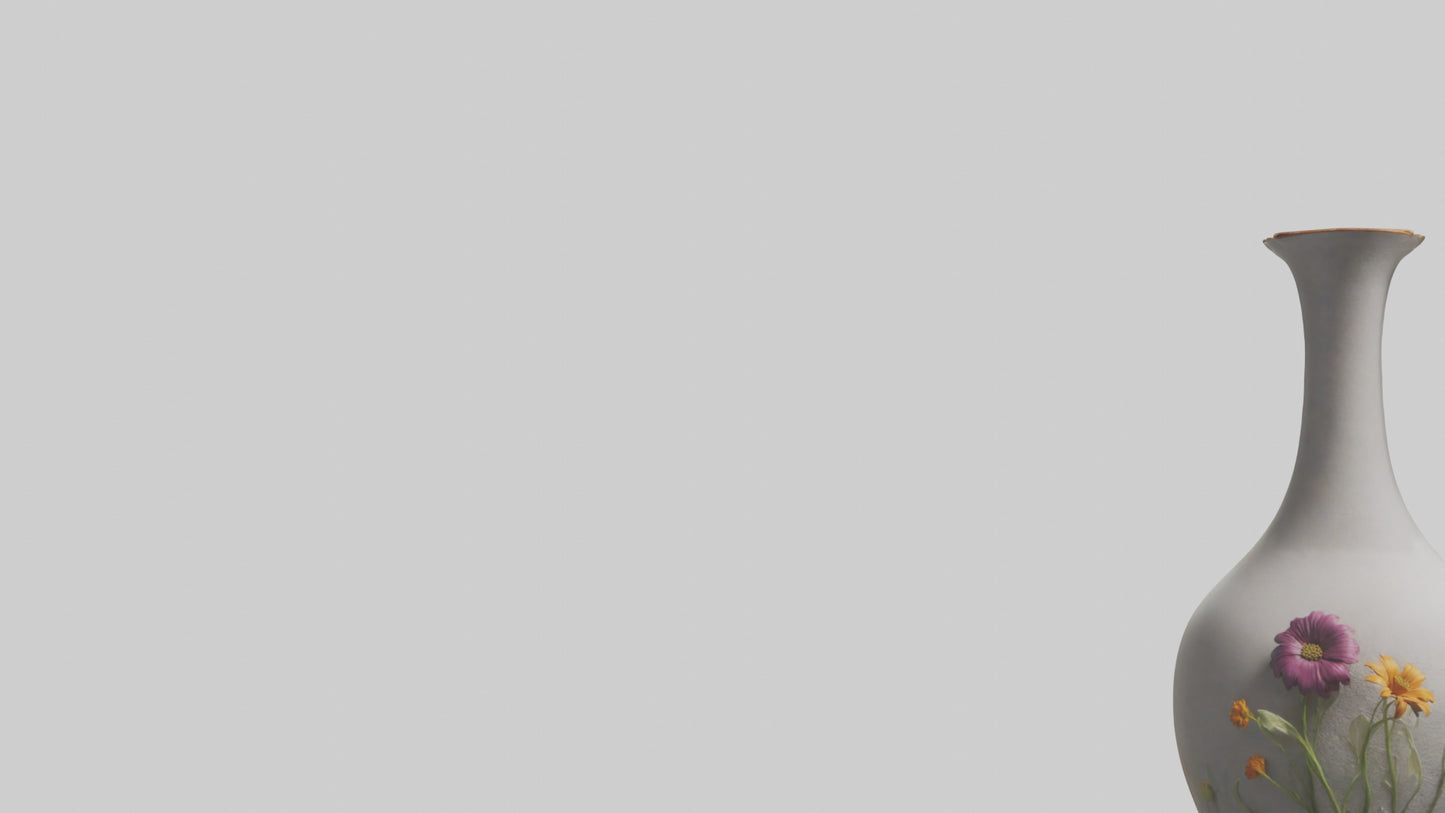 3D model Flower Vase model VR / AR / low-poly