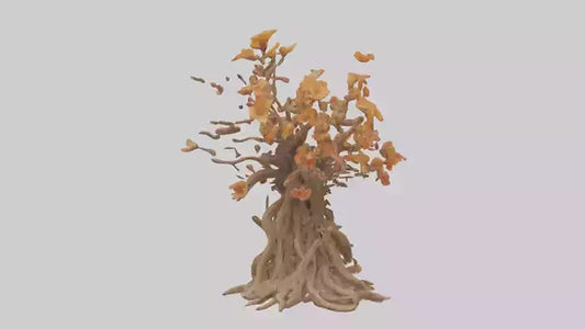 3D model Flowering Root Sculpture model VR / AR / low-poly