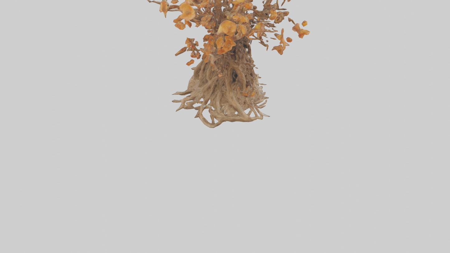 3D model Flowering Root Sculpture model VR / AR / low-poly