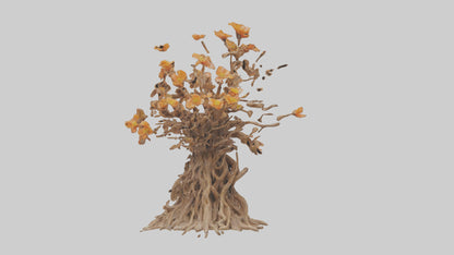 3D model Flowering Root Sculpture model VR / AR / low-poly