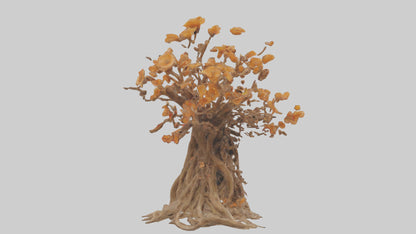 3D model Flowering Root Sculpture model VR / AR / low-poly