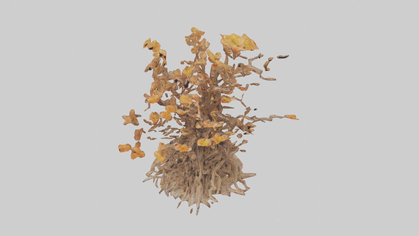 3D model Flowering Root Sculpture model VR / AR / low-poly