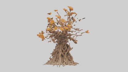 3D model Flowering Root Sculpture model VR / AR / low-poly
