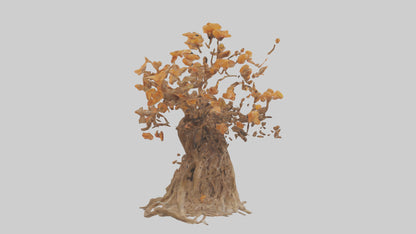 3D model Flowering Root Sculpture model VR / AR / low-poly