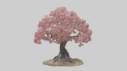 Flowering Tree Sculpture model VR / AR / low-poly