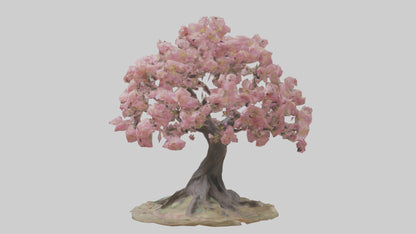 Flowering Tree Sculpture model VR / AR / low-poly