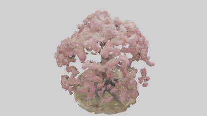 Flowering Tree Sculpture model VR / AR / low-poly