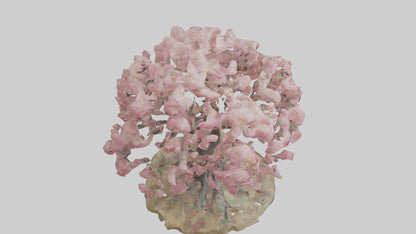 Flowering Tree Sculpture model VR / AR / low-poly