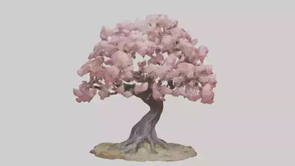Flowering Tree Sculpture model VR / AR / low-poly