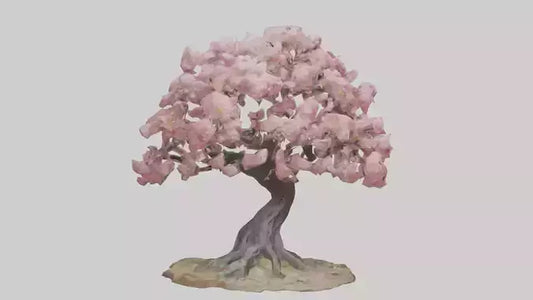Flowering Tree Sculpture model VR / AR / low-poly