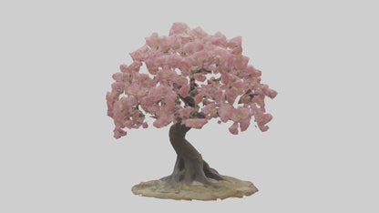 Flowering Tree Sculpture model VR / AR / low-poly