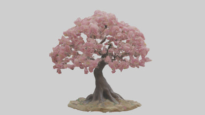 Flowering Tree Sculpture model VR / AR / low-poly
