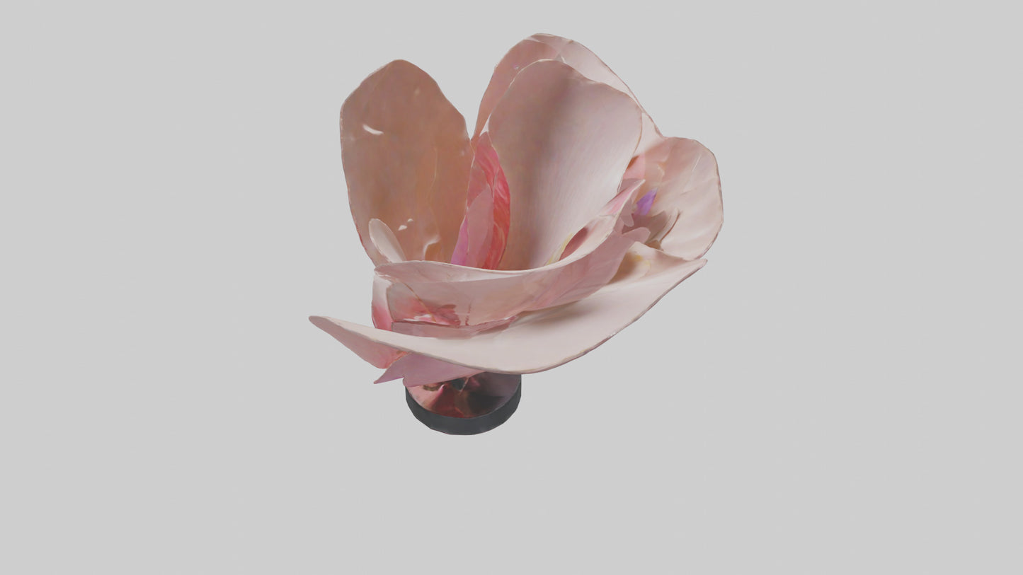 Flowing Flower Petal Sculpture model 3D model