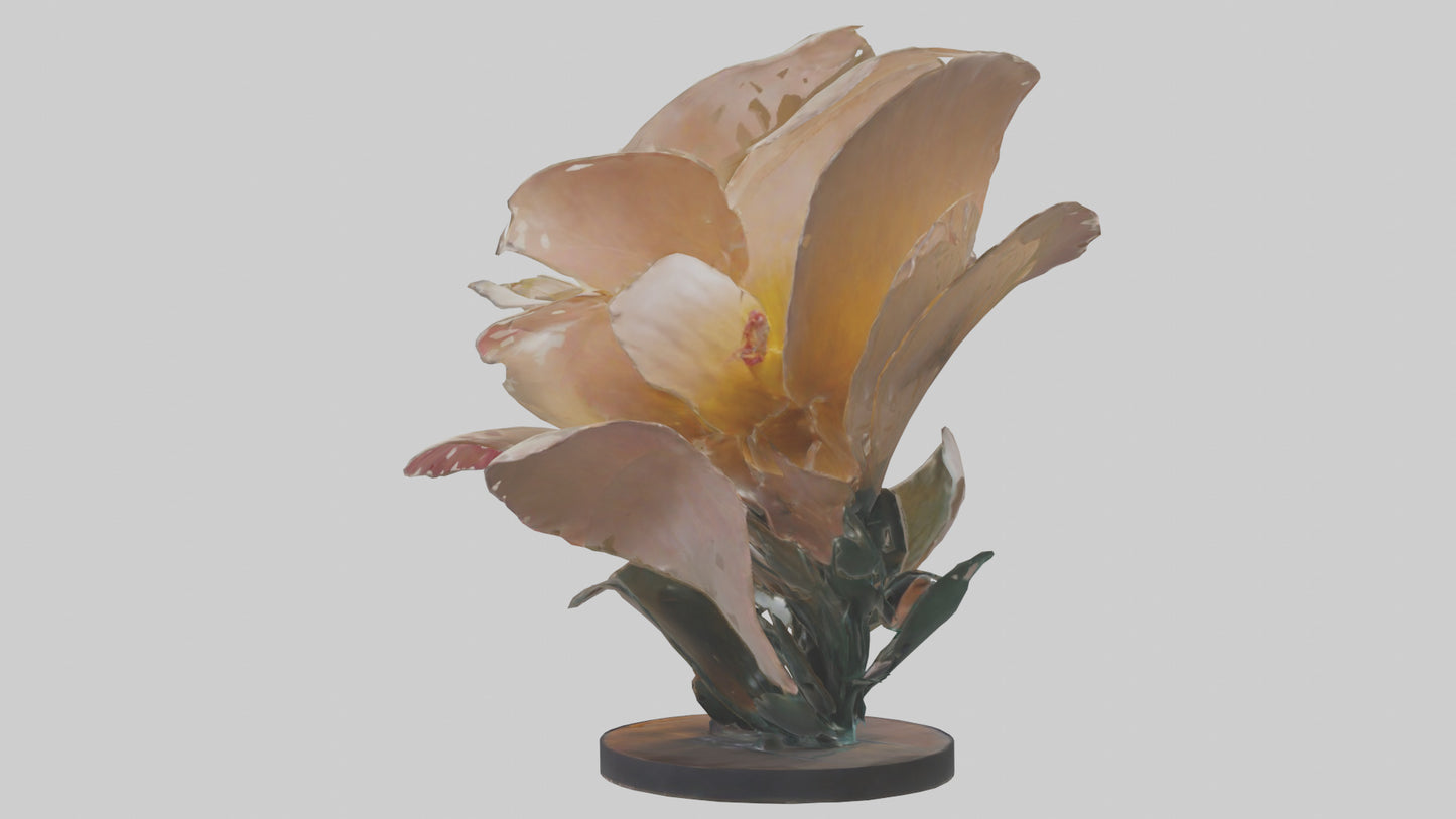 Flowing Flower Sculpture model 3D model