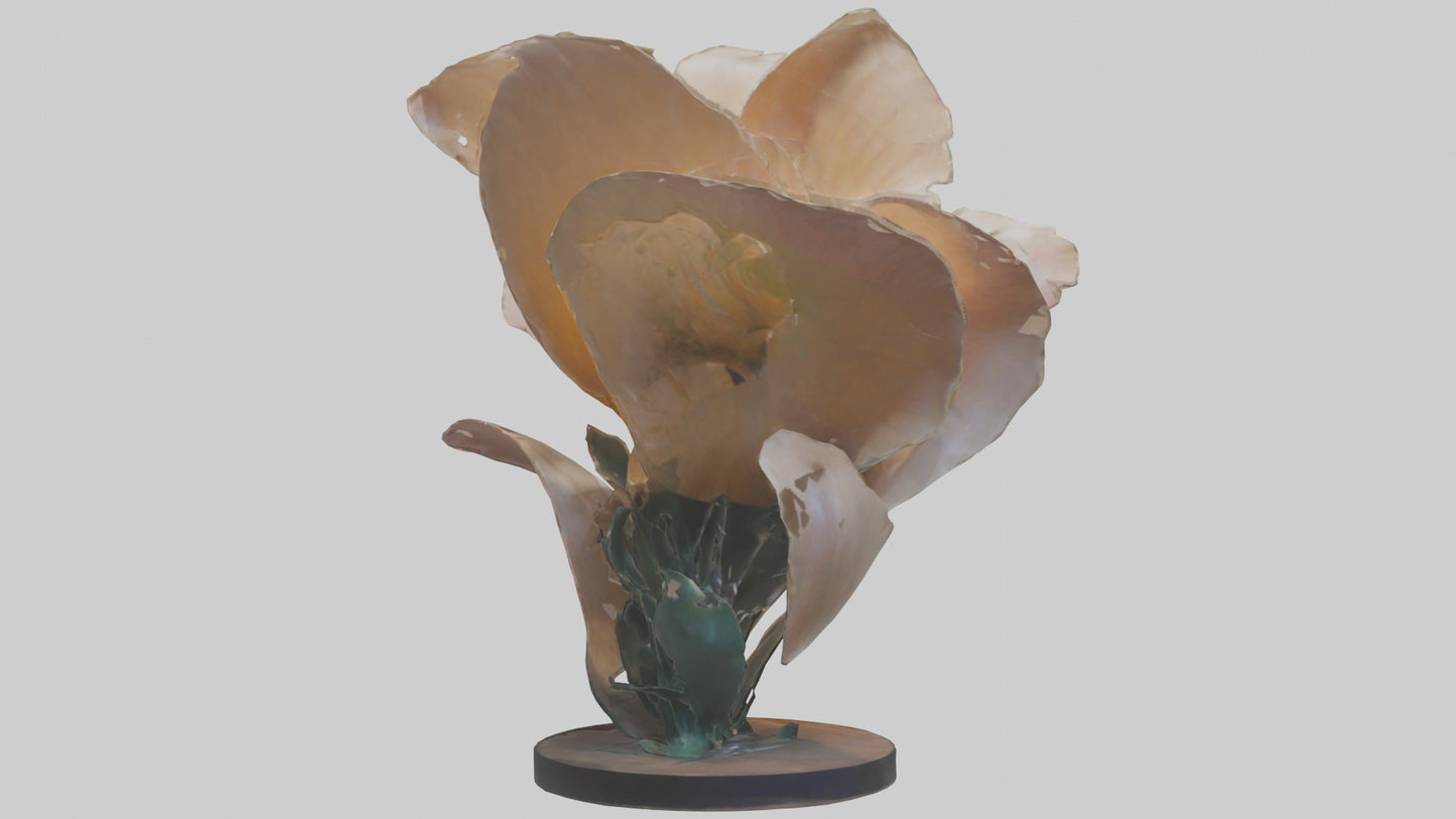 Flowing Flower Sculpture model 3D model