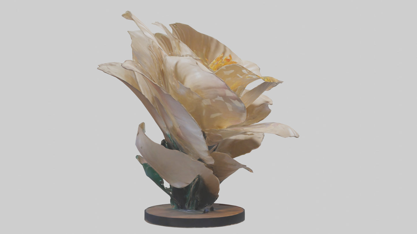 Flowing Flower Sculpture model 3D model