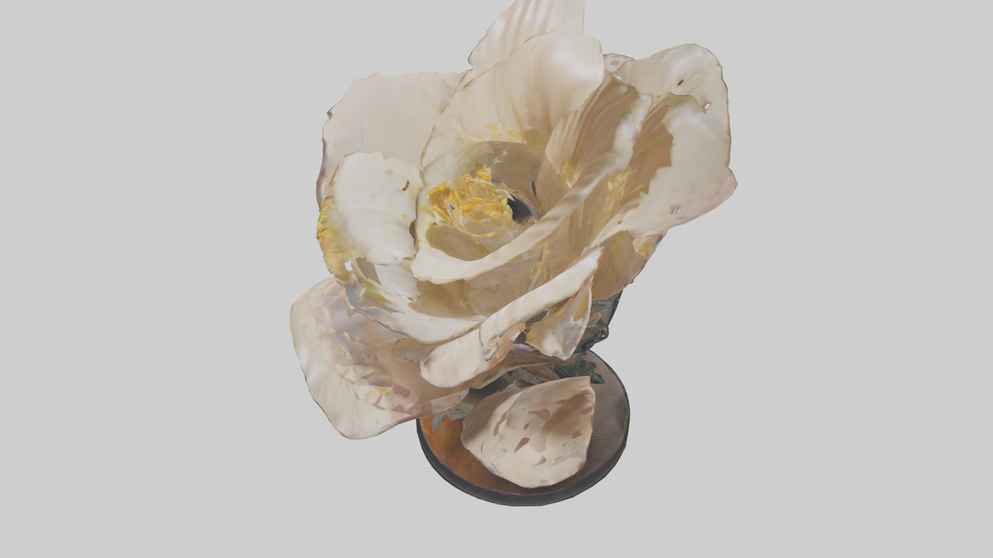 Flowing Flower Sculpture model 3D model