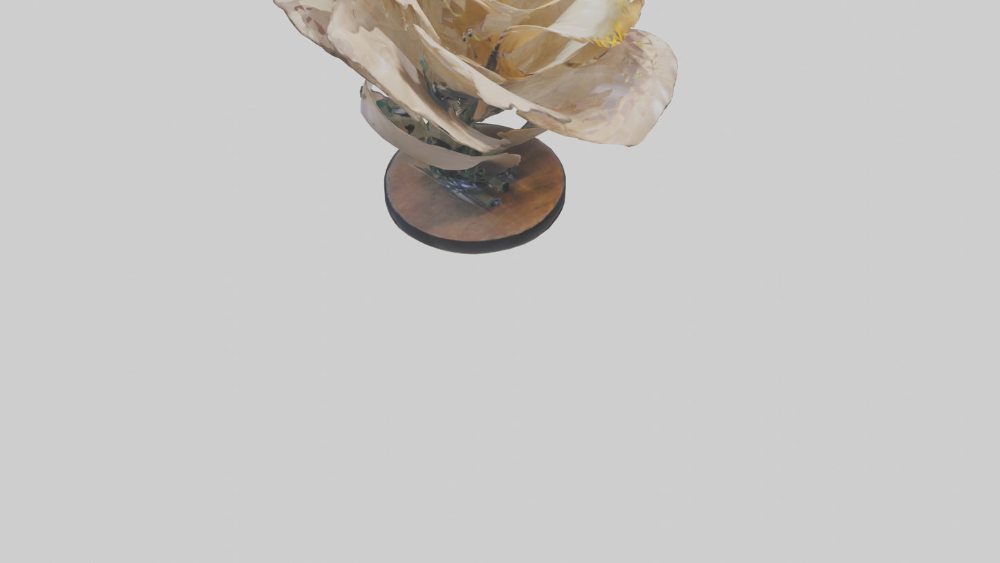 Flowing Flower Sculpture model 3D model
