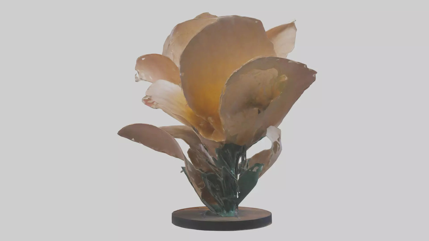 Flowing Flower Sculpture model 3D model