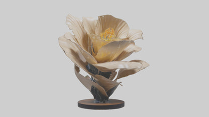 Flowing Flower Sculpture model 3D model