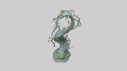 Flowing Nature statue model VR / AR / low-poly