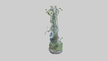 Flowing Nature statue model VR / AR / low-poly