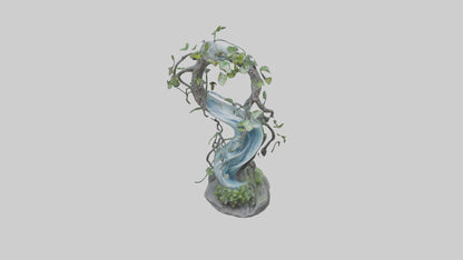 Flowing Nature statue model VR / AR / low-poly