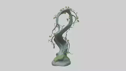 Flowing Nature statue model VR / AR / low-poly