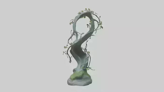 Flowing Nature statue model VR / AR / low-poly