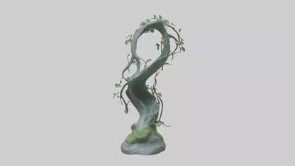 Flowing Nature statue model VR / AR / low-poly