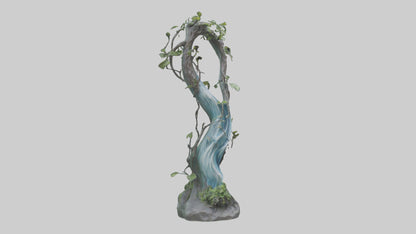 Flowing Nature statue model VR / AR / low-poly
