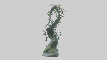 Flowing Nature statue model VR / AR / low-poly