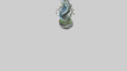 Flowing Nature statue model VR / AR / low-poly