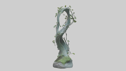 Flowing Nature statue model VR / AR / low-poly