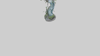 Flowing Nature statue model VR / AR / low-poly